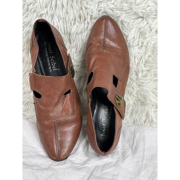 Josef Seibel Tina Split Toe Loafers Womens Size 40 US 9 Brown 91236 Comfort Shoe - Picture 1 of 10